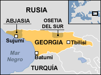 Mapa de Abjasia en grande