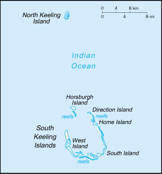Mapa de Islas Cocos en grande