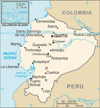 Mapa de Ecuador en grande