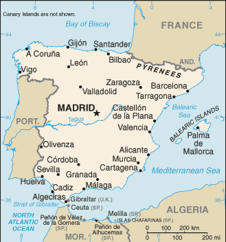 Mapa de España en grande