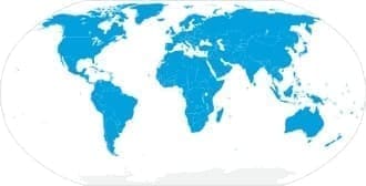 Mapa de ONU y sus matrículas de coches