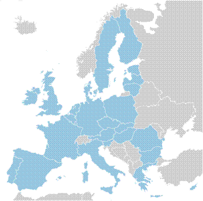 Mapa de Unión Europea en grande