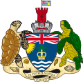 Escudo de Territorio Británico del Océano Índico Escudo actual de Territorio Británico del Océano Índico