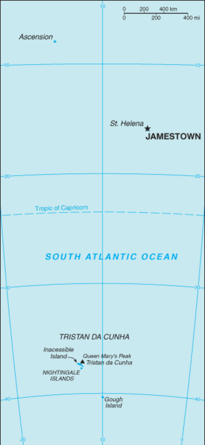 Mapa territorial global de Isla de Ascensión Mapa del territorio actual de Isla de Ascensión