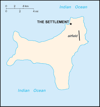 Mapa territorial global de Islas Chrystmas Mapa del territorio actual de Islas Chrystmas