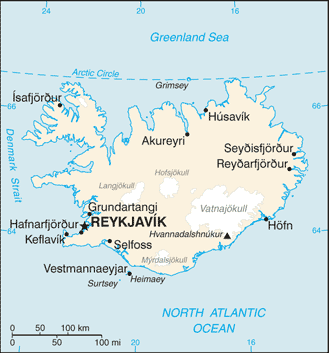 Mapa territorial global de Islandia Mapa del territorio actual de Islandia