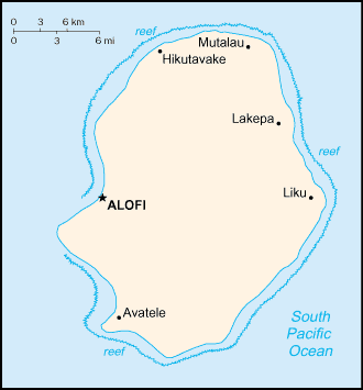 Mapa territorial global de Niue Mapa del territorio actual de Niue