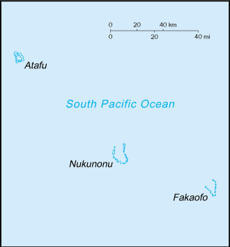 Mapa territorial global de Tokelau Mapa del territorio actual de Tokelau