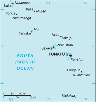 Mapa territorial global de Tuvalu Mapa del territorio actual de Tuvalu