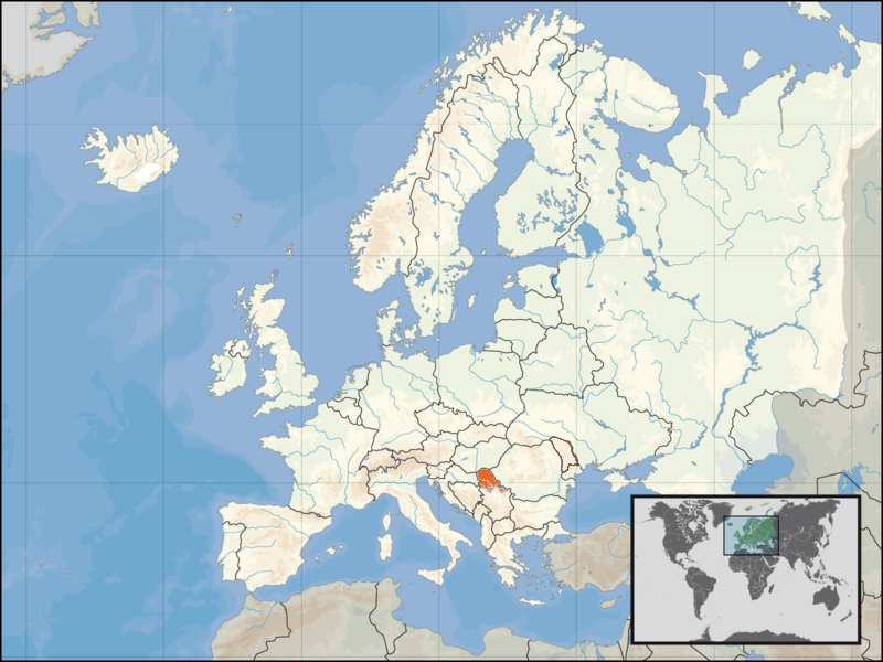 Mapa territorial global de Voivodina Mapa del territorio actual de Voivodina
