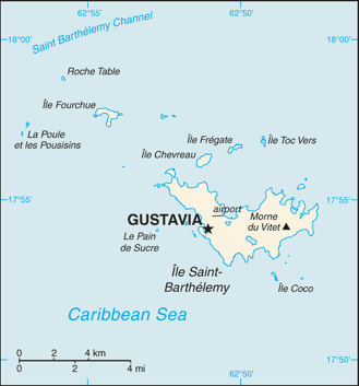 Mapa del territorio actual de Isla San Bartolomé