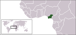 Mapa del territorio actual de Biafra