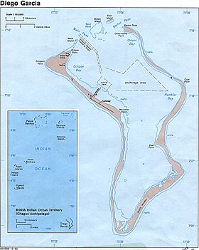Mapa del territorio actual de Diego García